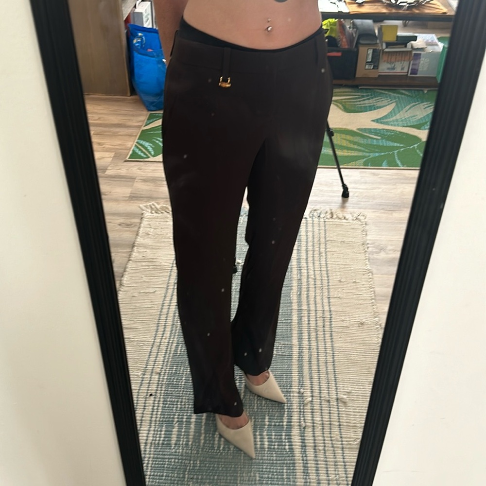 Give dark brown slacks